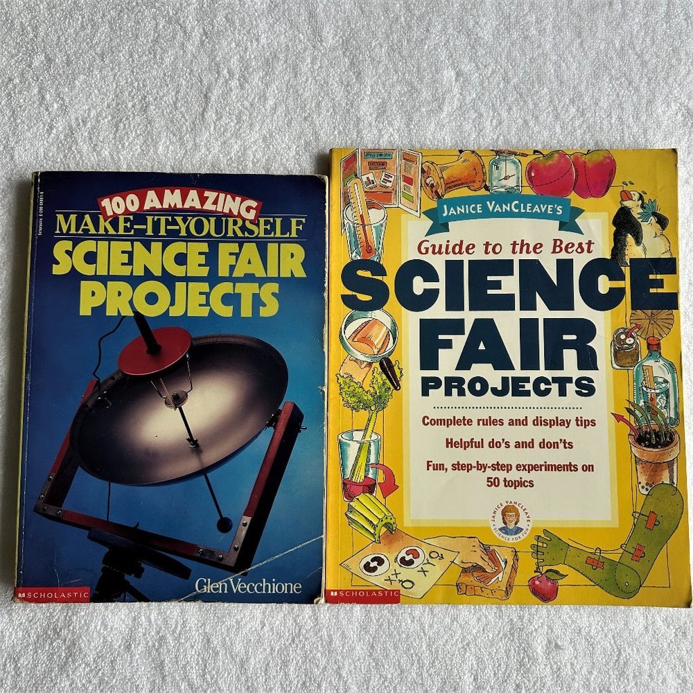 Books Science Fair Projects Lot of Two Soft Cover Educational Books